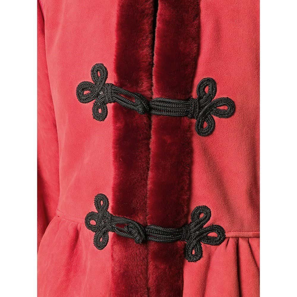 Unsigned Shearling Coat - '80s Red Shearling Good - Box View