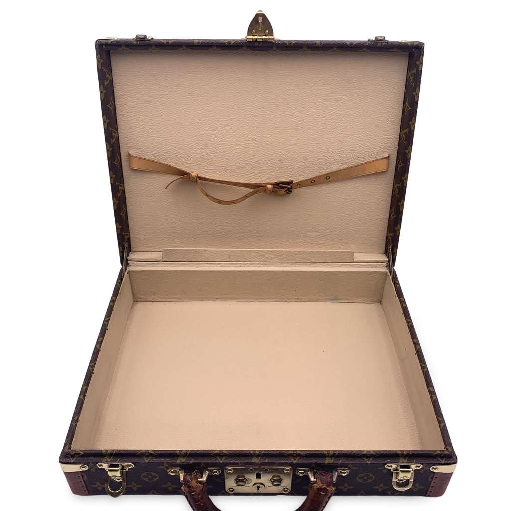 Louis Vuitton Briefcase Vintage President Brown Canvas Good - Model View