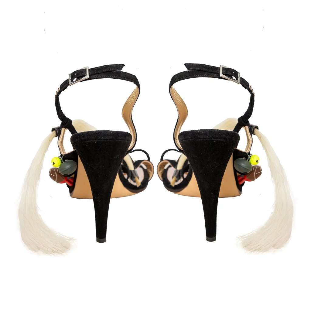 Vivienne Westwood Voodoo Sandals - '90s Black Suede Good - Inside View