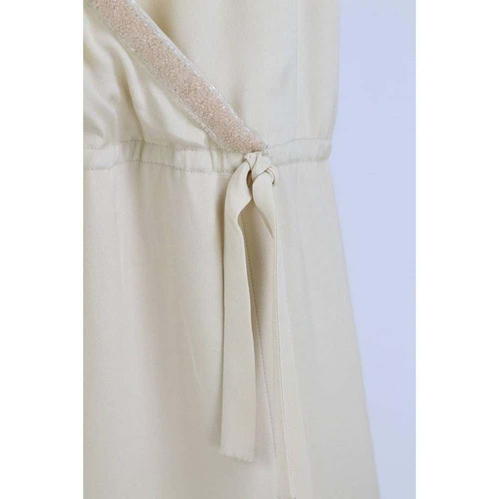 Unsigned White Silk Dress - '70s White Silk Good - Inside View