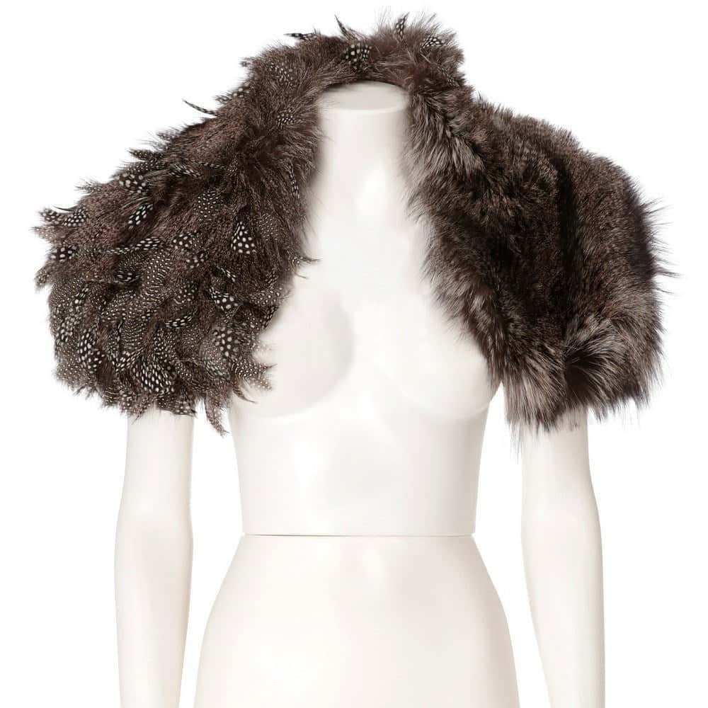Gianfranco Ferré Silver Fox Fur Scarf - 2000s Silver Good - Front View