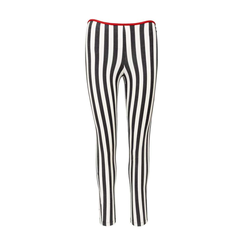 Unsigned Fuzzi Stripe Pants - '90s MultiColor Cotton Good - Front View