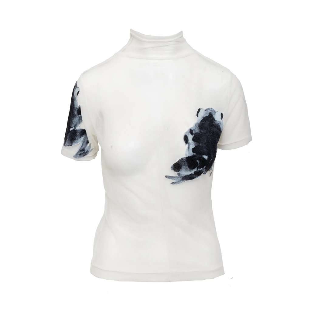 Yohji Yamamoto Sheer Top - '00s White Good - Front View