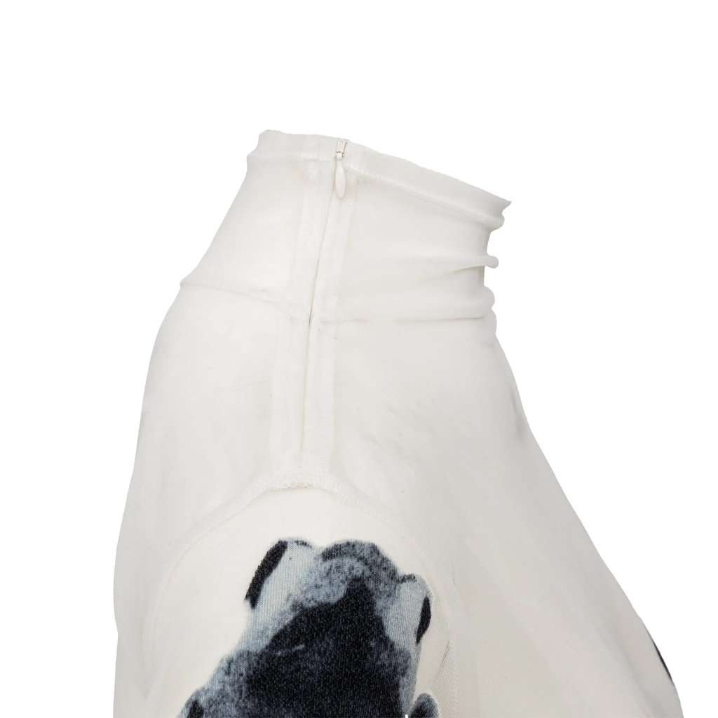 Yohji Yamamoto Sheer Top - '00s White Good - Model View
