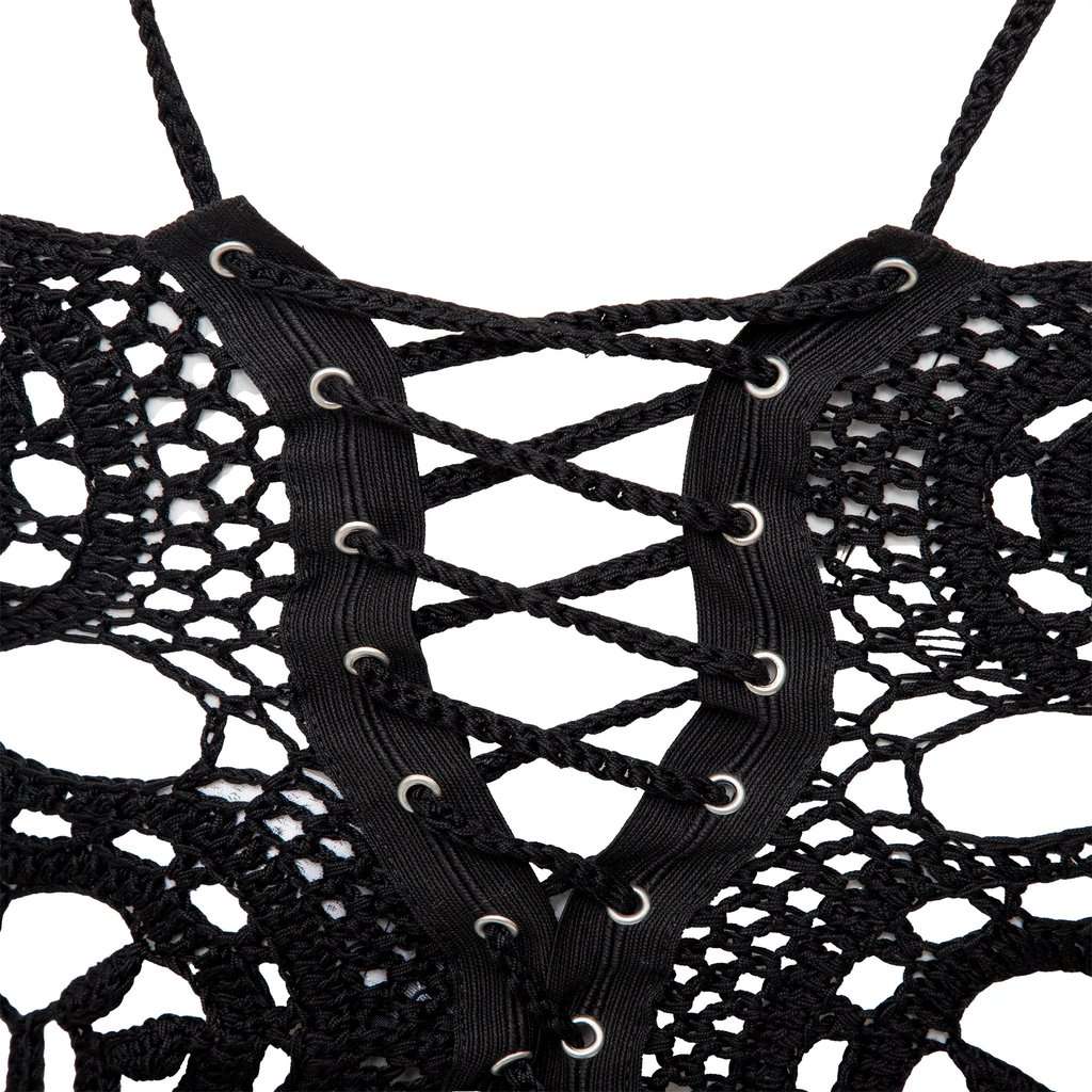 Dolce & Gabbana Crochet Top - '00s Black Cotton Good - Box View