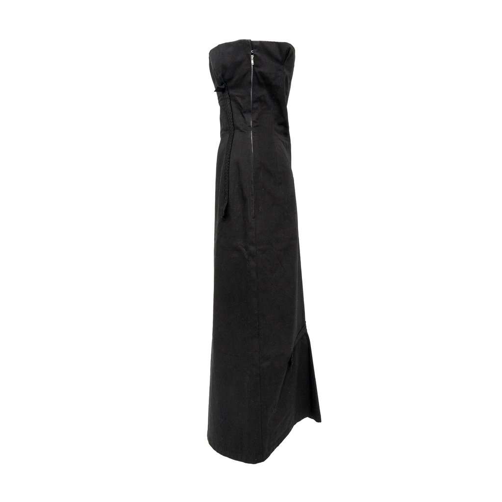 Yohji Yamamoto Strapless Dress - '90s MultiColor Cotton Good - Back View
