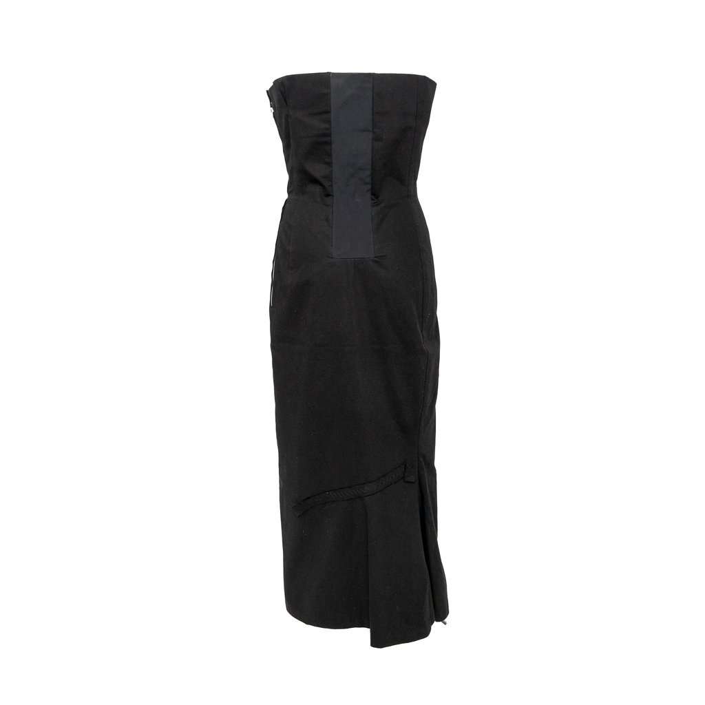 Yohji Yamamoto Strapless Dress - '90s MultiColor Cotton Good - Inside View