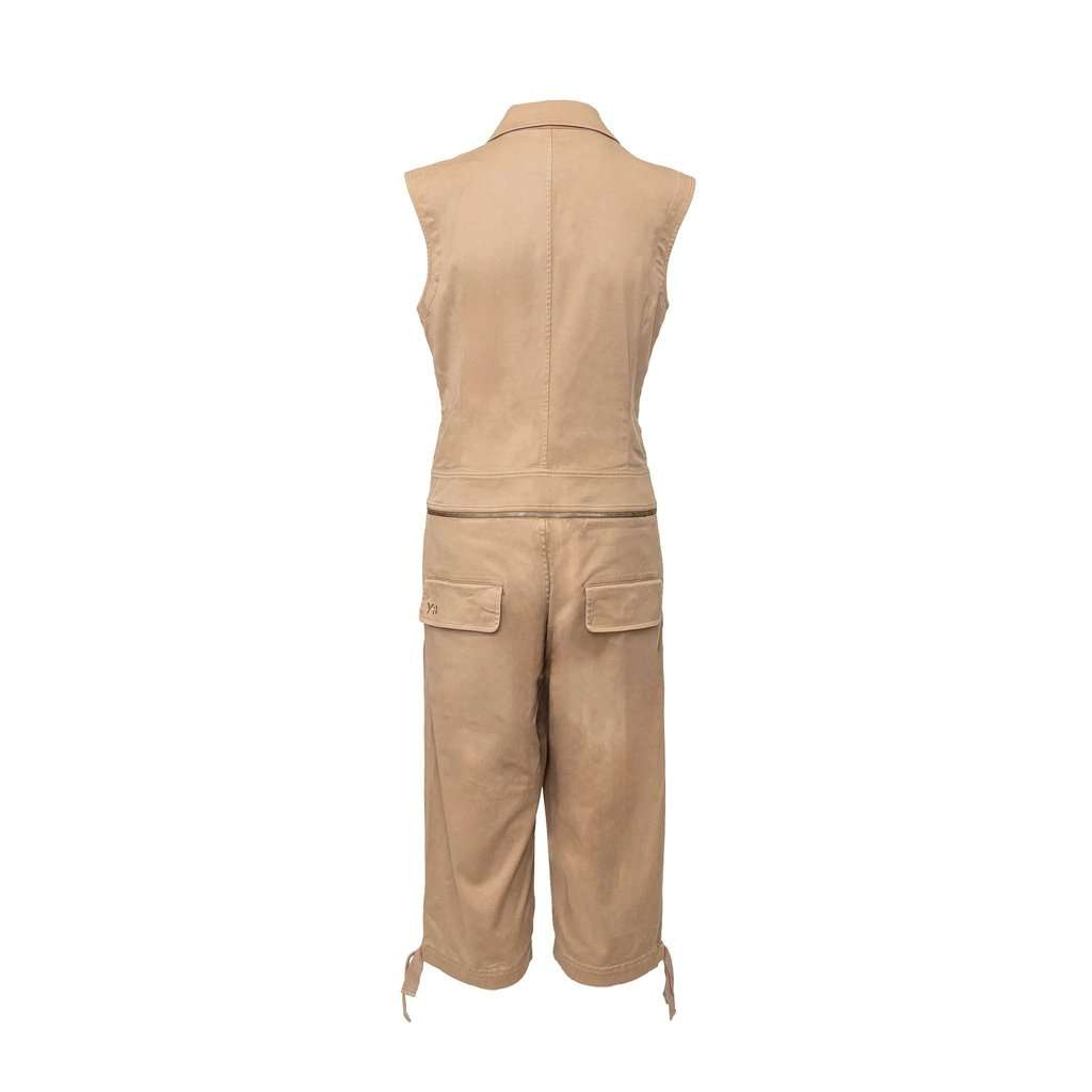 Yohji Yamamoto Y-3 Zip-off Jumpsuit - '10s MultiColor Cotton Good - Back View