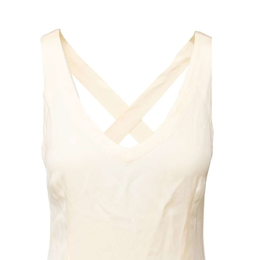 Unsigned Future Ozbek Long Dress - '00s White Good - Inside View