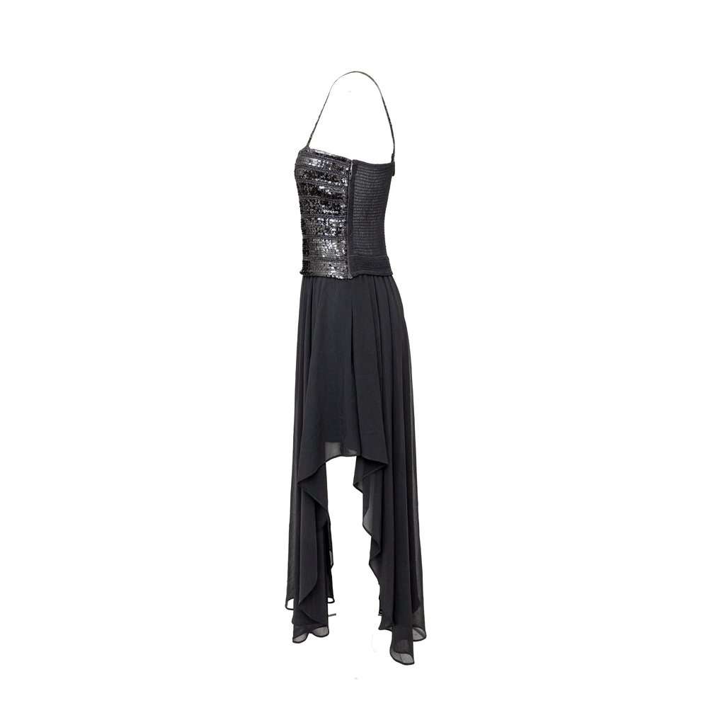 La Perla Ritmo di Perla Sequin Dress - '90s Black Good - Back View