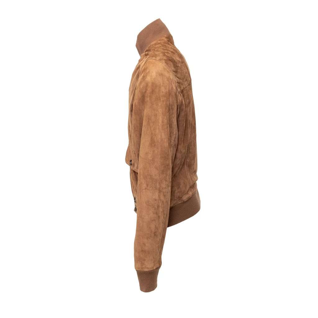 Unsigned Oriani Suede Jacket - '10s Brown Suede Good - Back View