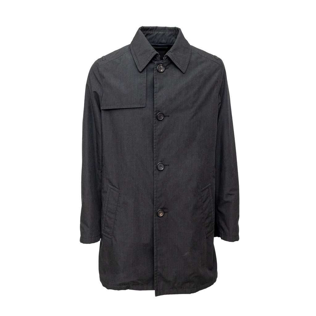 Prada Short Trench - '10s Grey Good - Front View