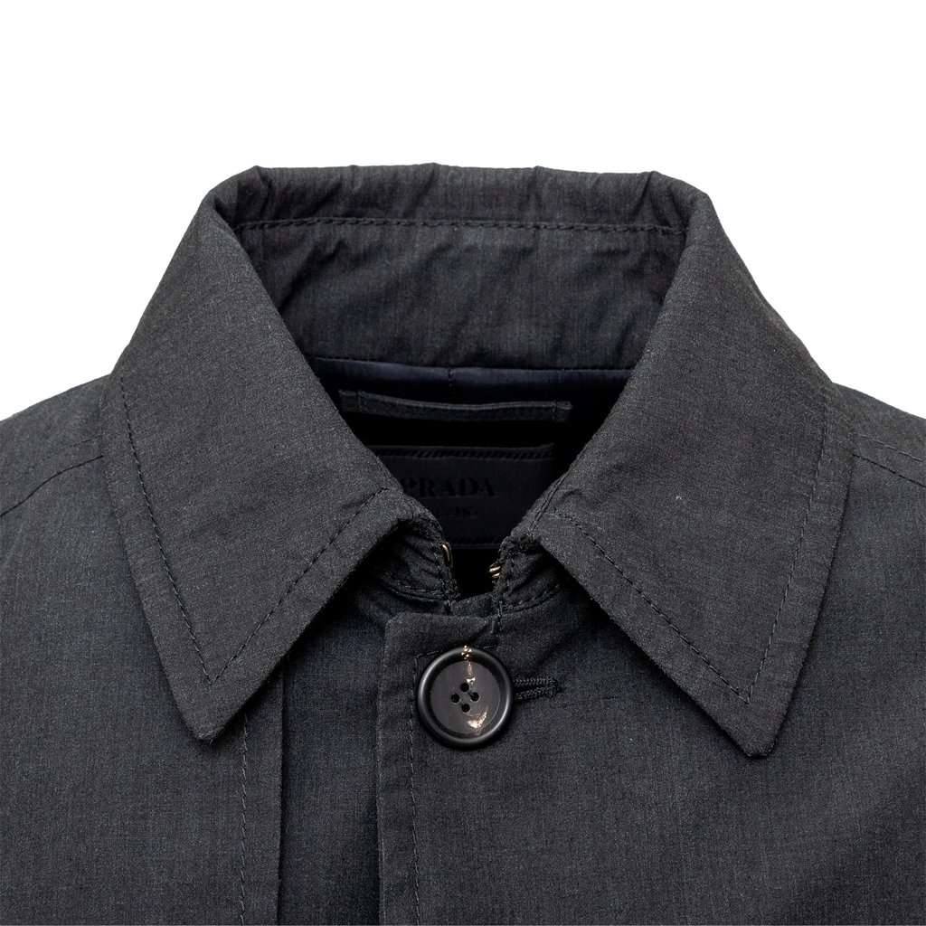 Prada Short Trench - '10s Grey Good - Model View