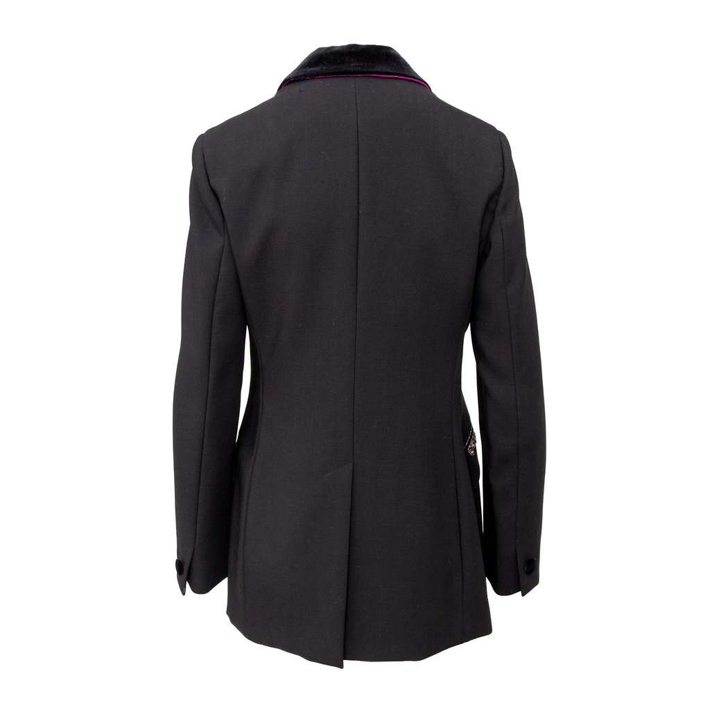 Etro Embroidered Blazer - '10s Red Wool Good - Inside View