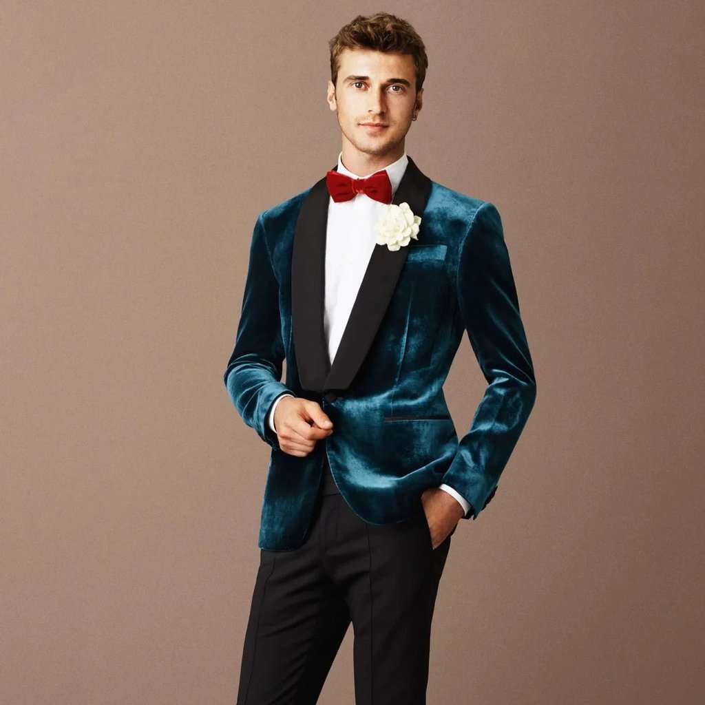 Bally Velvet Blazer - '10s Black Velvet Good - Back View