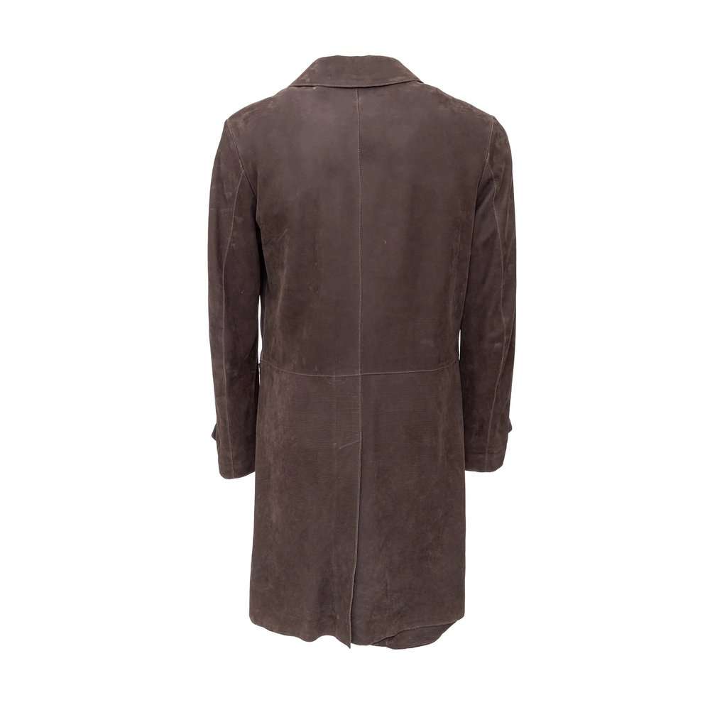 Bally Suede Leather Jacket - '10s Brown Suede Good - Inside View