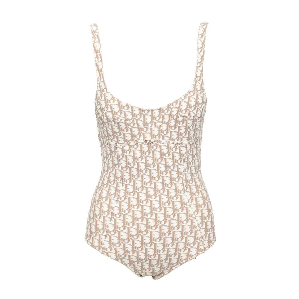 Christian Dior Dior By John Galliano Monogram Bodysuit - '00s White Good - Front View