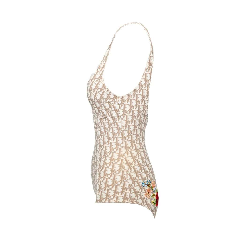 Christian Dior Dior By John Galliano Monogram Bodysuit - '00s White Good - Back View