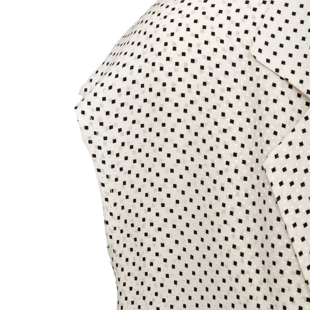 Unsigned Silk Top - '10s White Silk Good - Inside View