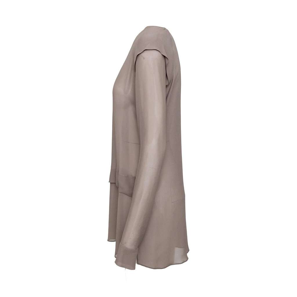 Unsigned Roberta Furlanetto Silk Set - '10s Grey Silk Good - Inside View
