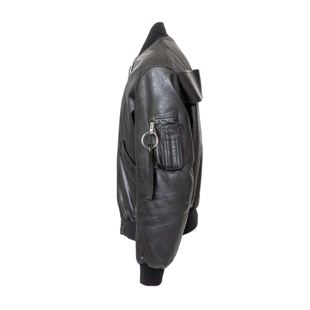 Givenchy Leather Bomber Jacket - '10s Black Leather Good - Inside View