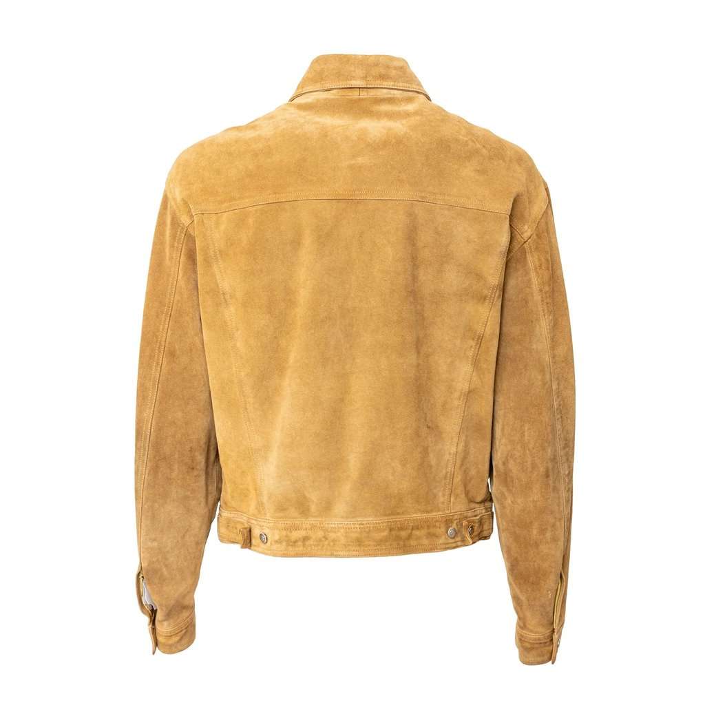 Versace Jeans Couture Suede Jacket - '90s Brown Suede Good - Back View