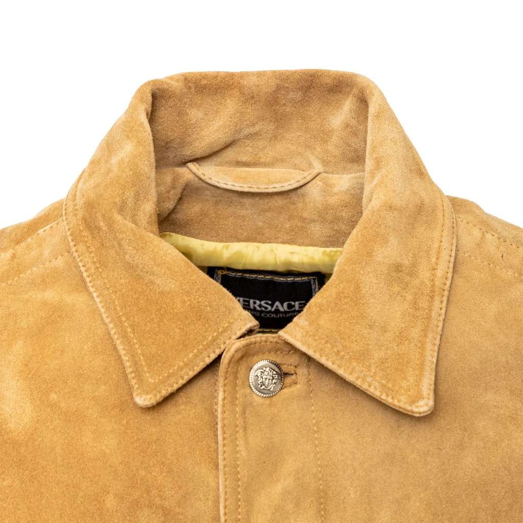Versace Jeans Couture Suede Jacket - '90s Brown Suede Good - Inside View