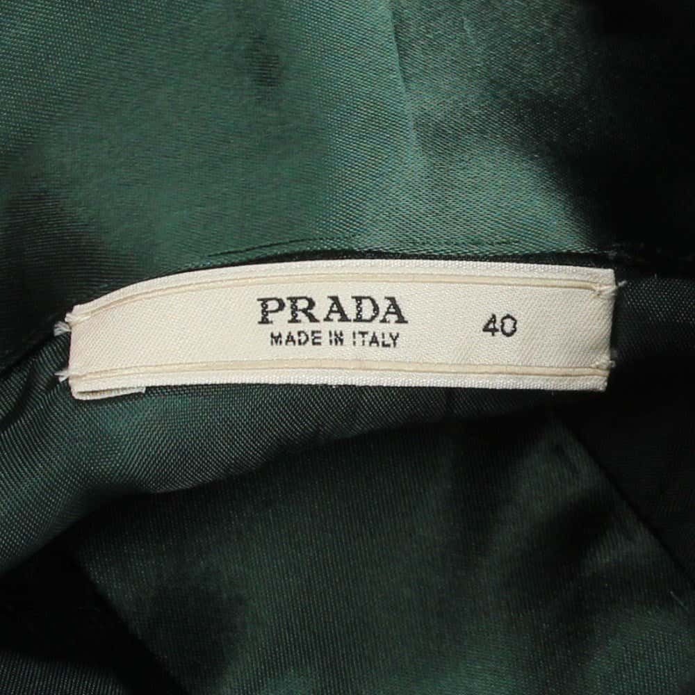Prada Petrol Green Silk Skirt - 2000s Green Silk Good - Box View