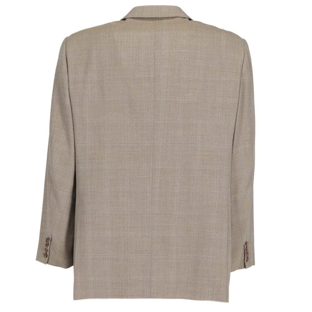 Hermès Beige Herringbone Wool Jacket - '90s Beige Wool Good - Back View