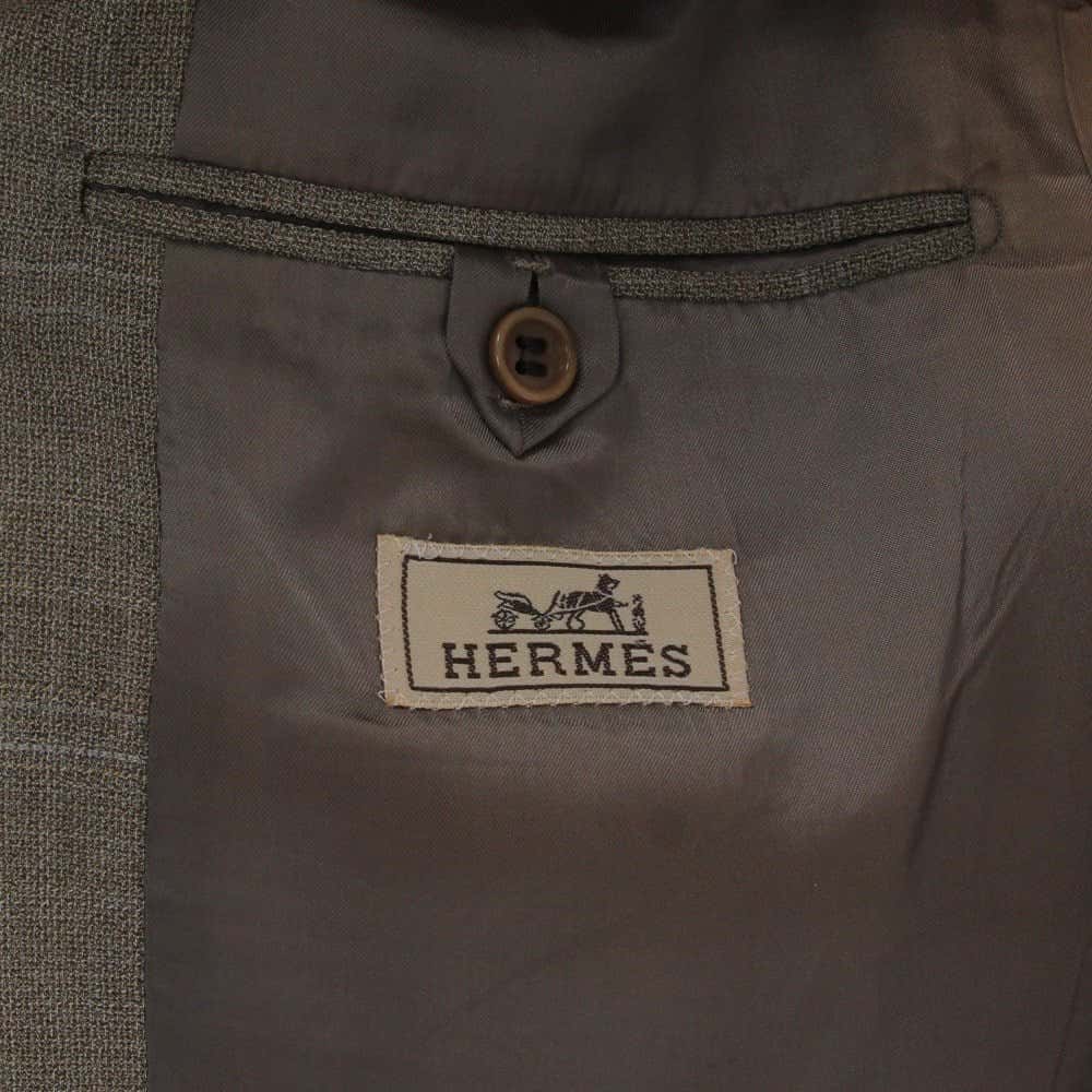Hermès Beige Herringbone Wool Jacket - '90s Beige Wool Good - Box View