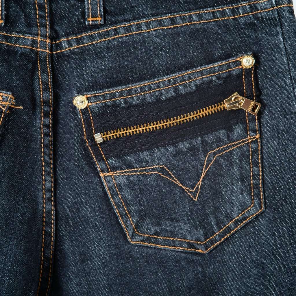 Versace Biker Denim Jeans – ’00s Red Denim Good - Back View