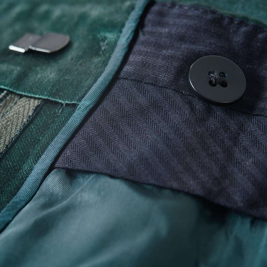Prada Emerald Satin Tailored Trousers – ’00s Red Satin Good - Box View