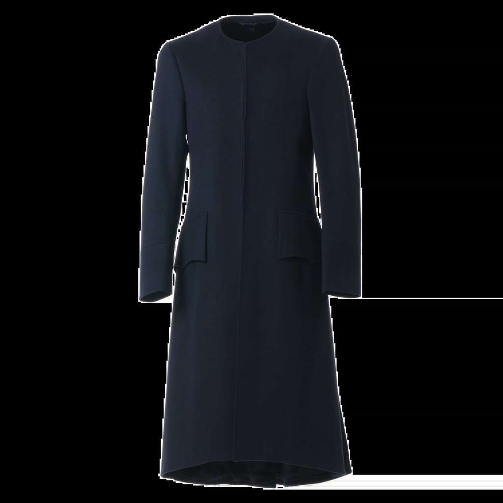 Gucci Runway Long Wool Coat Black – ’10s Black Wool Good - Front View