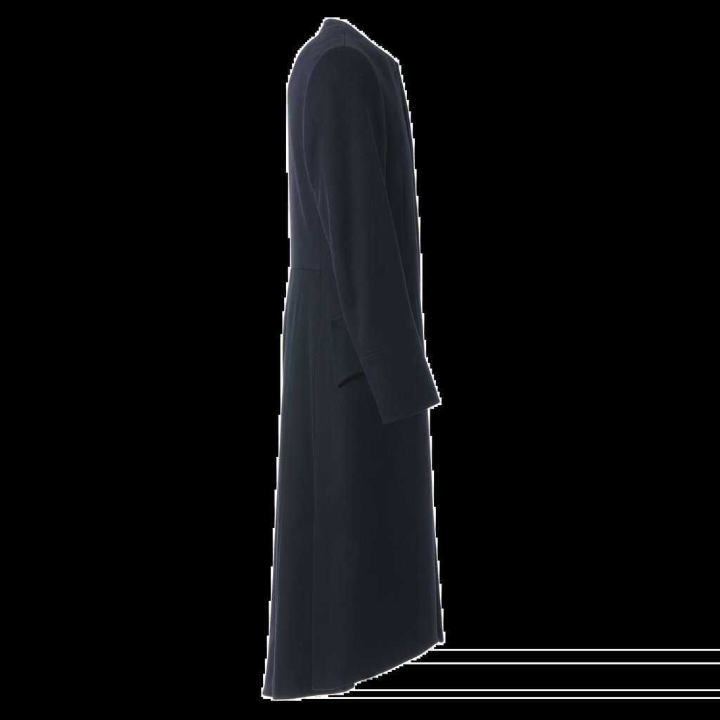 Gucci Runway Long Wool Coat Black – ’10s Black Wool Good - Back View