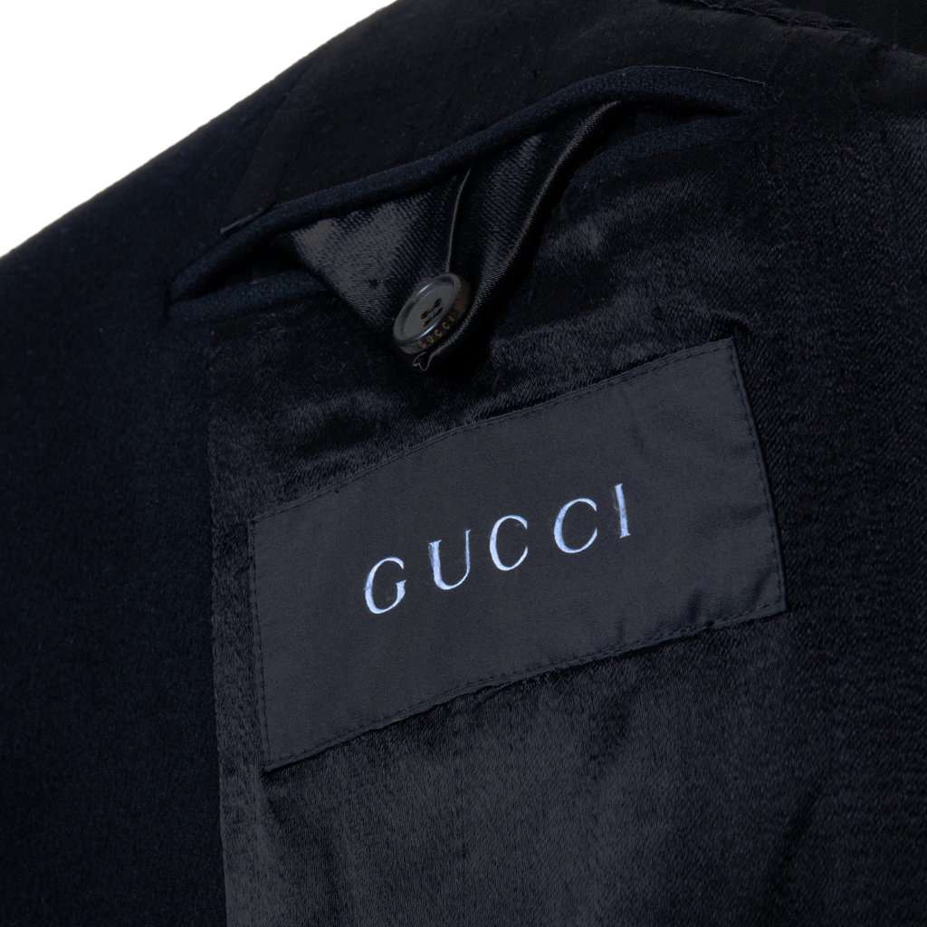 Gucci Runway Long Wool Coat Black – ’10s Black Wool Good - Box View