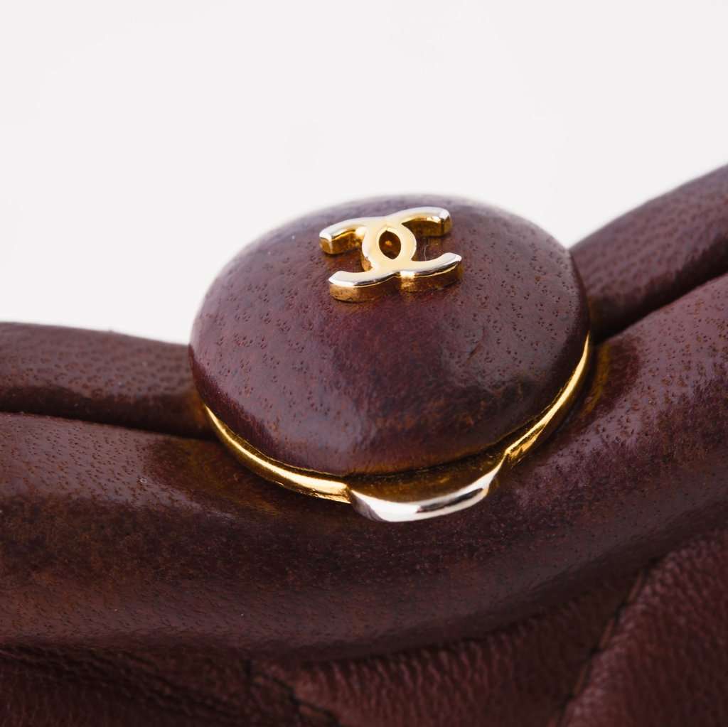 Chanel quilted CC belt bag - '90s Brown Leather Good - Back View