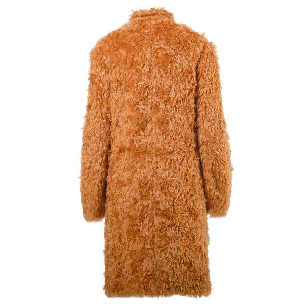 Prada Runway Mohair Faux-Fur Coat – '10s Orange Good - Inside View