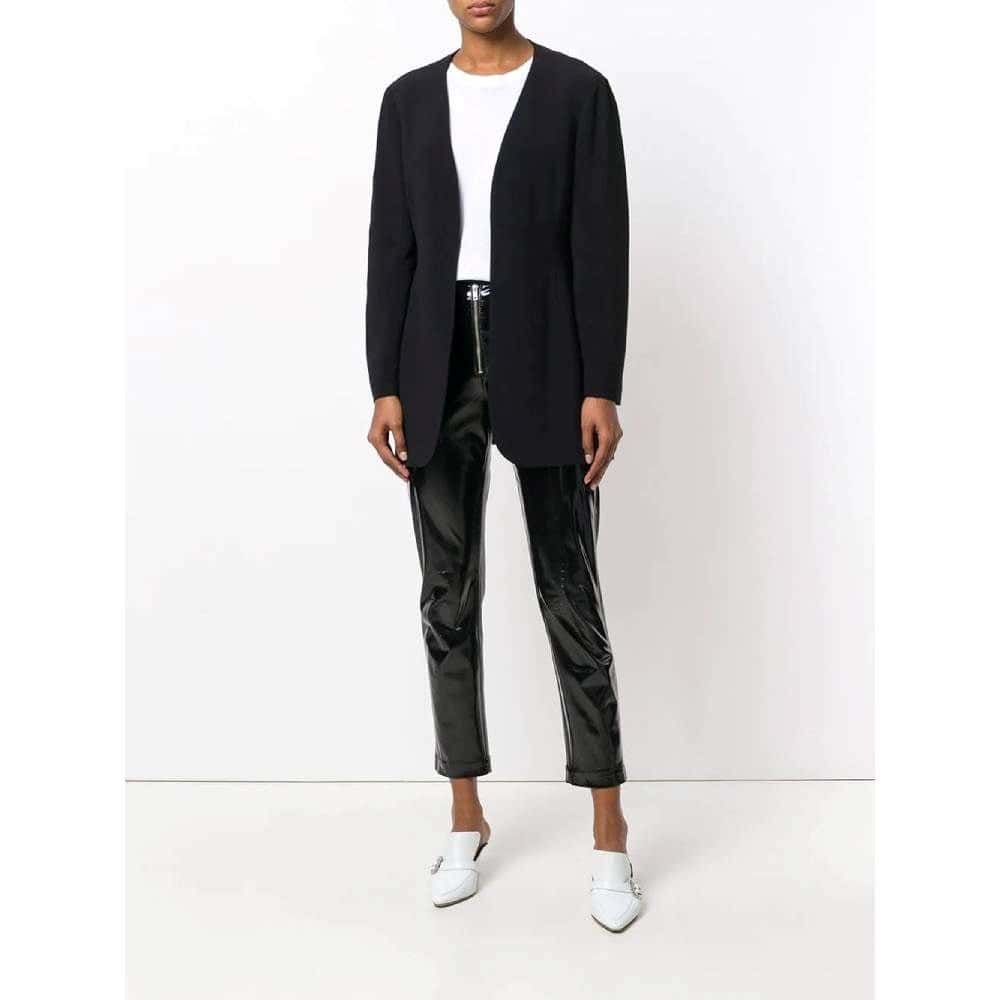 Moschino Black Open Jacket - '90s Black Good - Back View