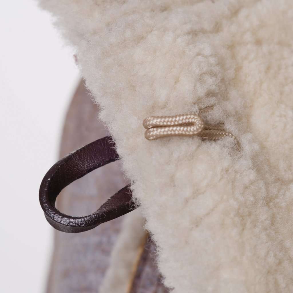 Prada Women’s Shearling Long Coat with Hood - '00s Beige Shearling Good - Model View