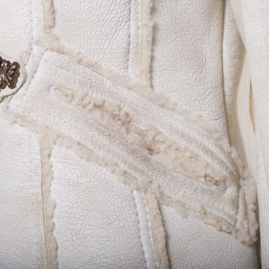 Prada Women’s Shearling Short Coat with Hood - '00s Beige Shearling Good - Box View