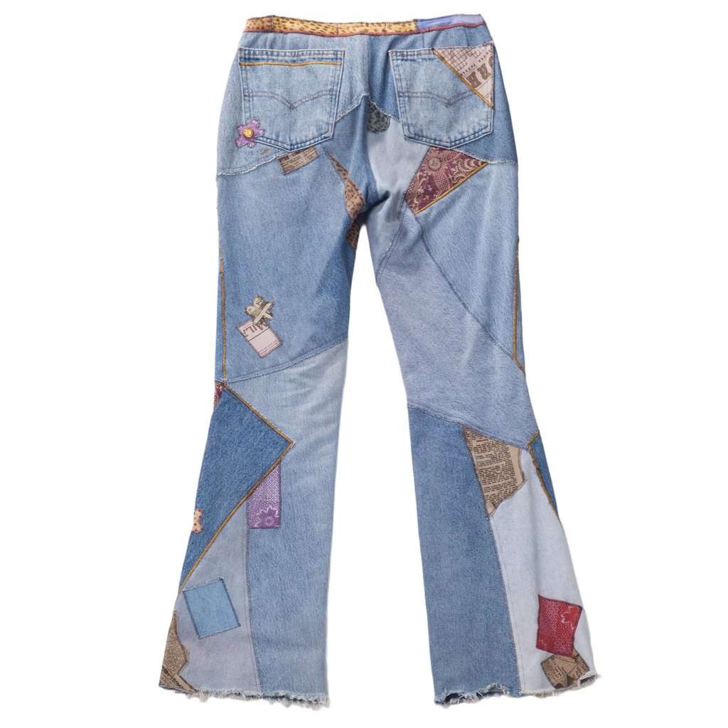 Roberto Cavalli Patchwork Jeans - '00s MultiColor Denim Good - Back View