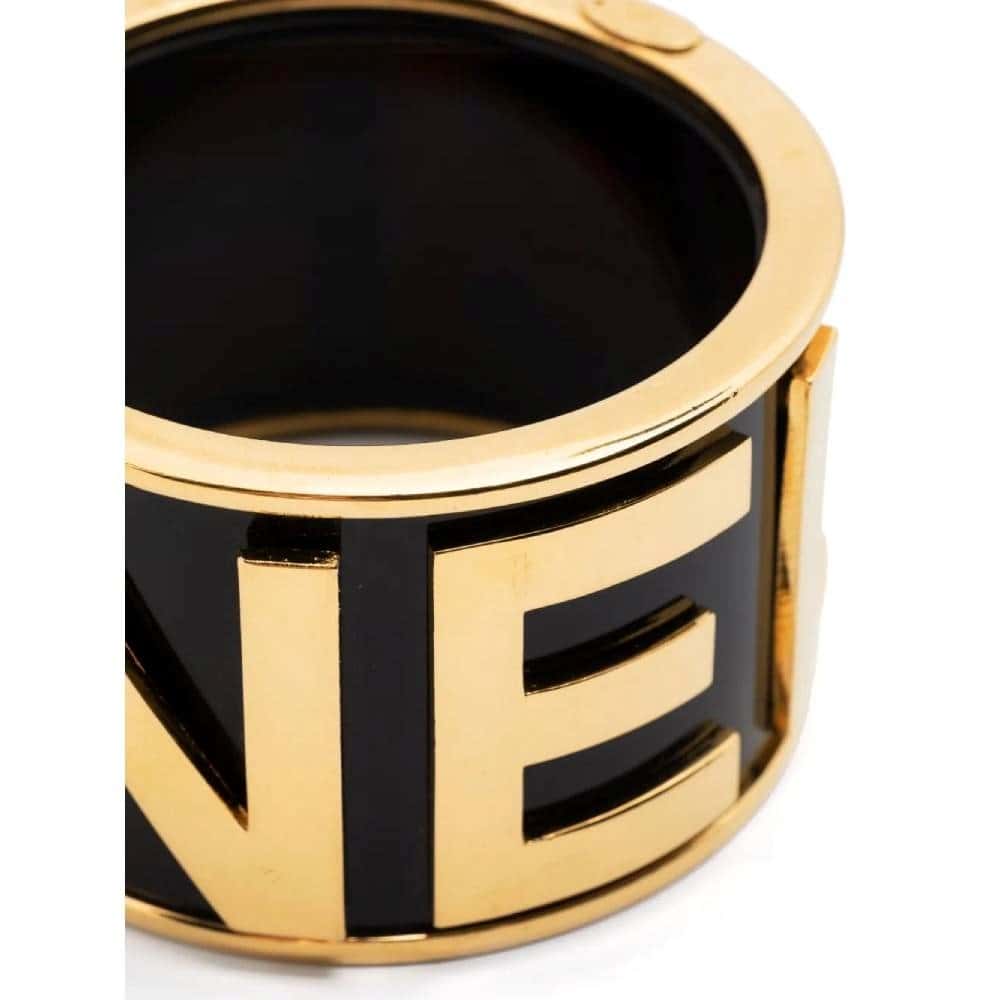 Chanel Black and Gold Logoed Bracelet - '90s Black Good - Inside View
