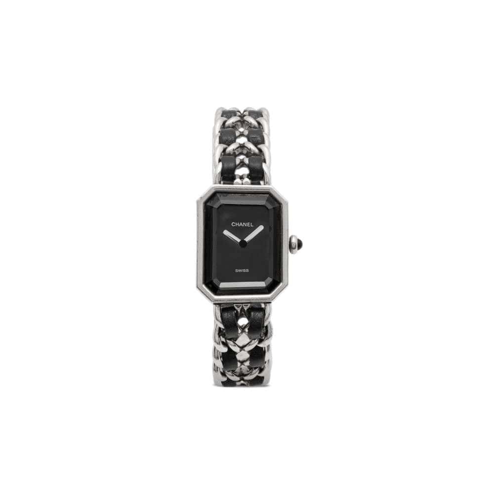 Chanel "Premier 26 mm" Steel and Leather Watch - '90s MultiColor Leather Good - Front View