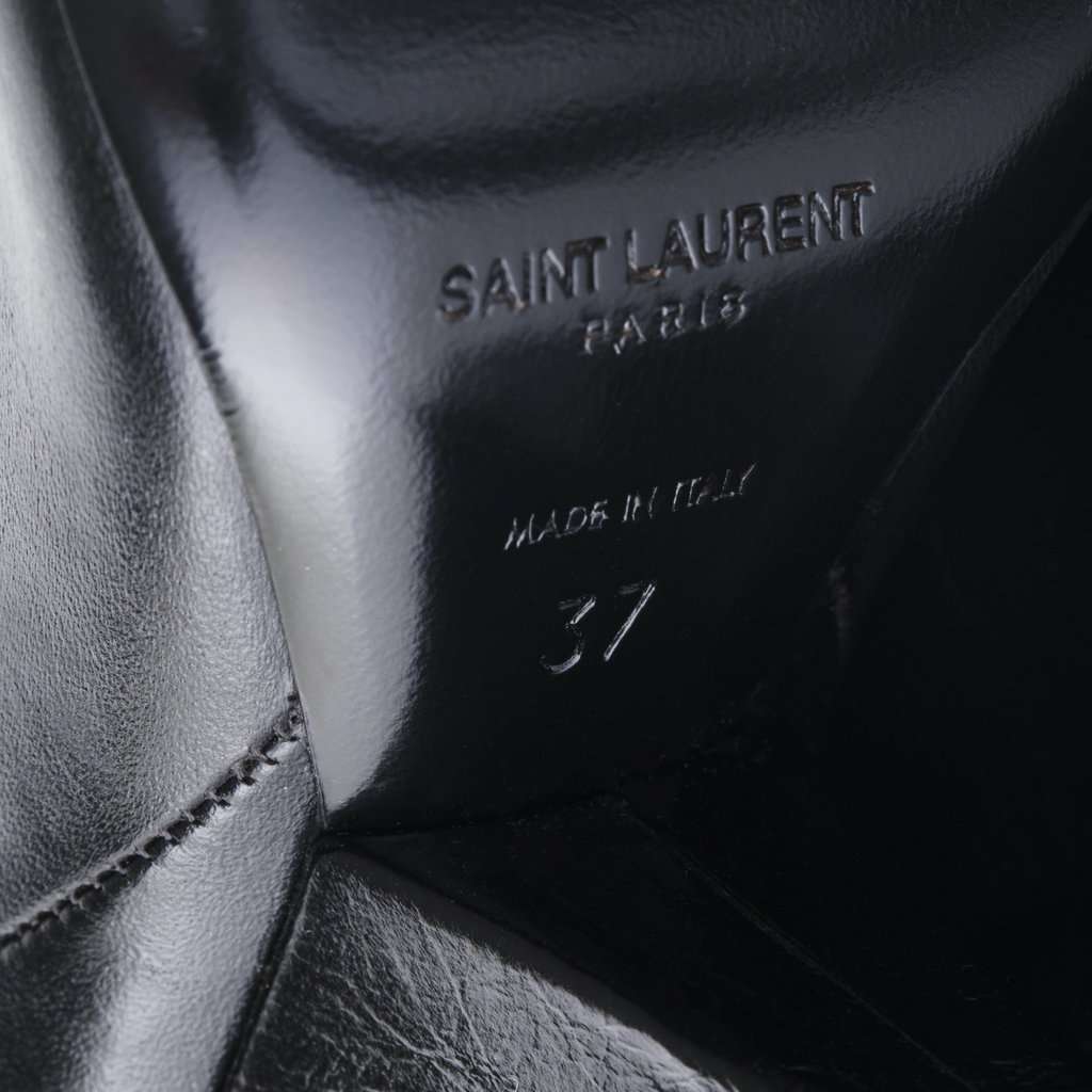 Saint Laurent Paris Saint Laurent Niki knee-high leather boots - '20s Black Leather Good - Model View