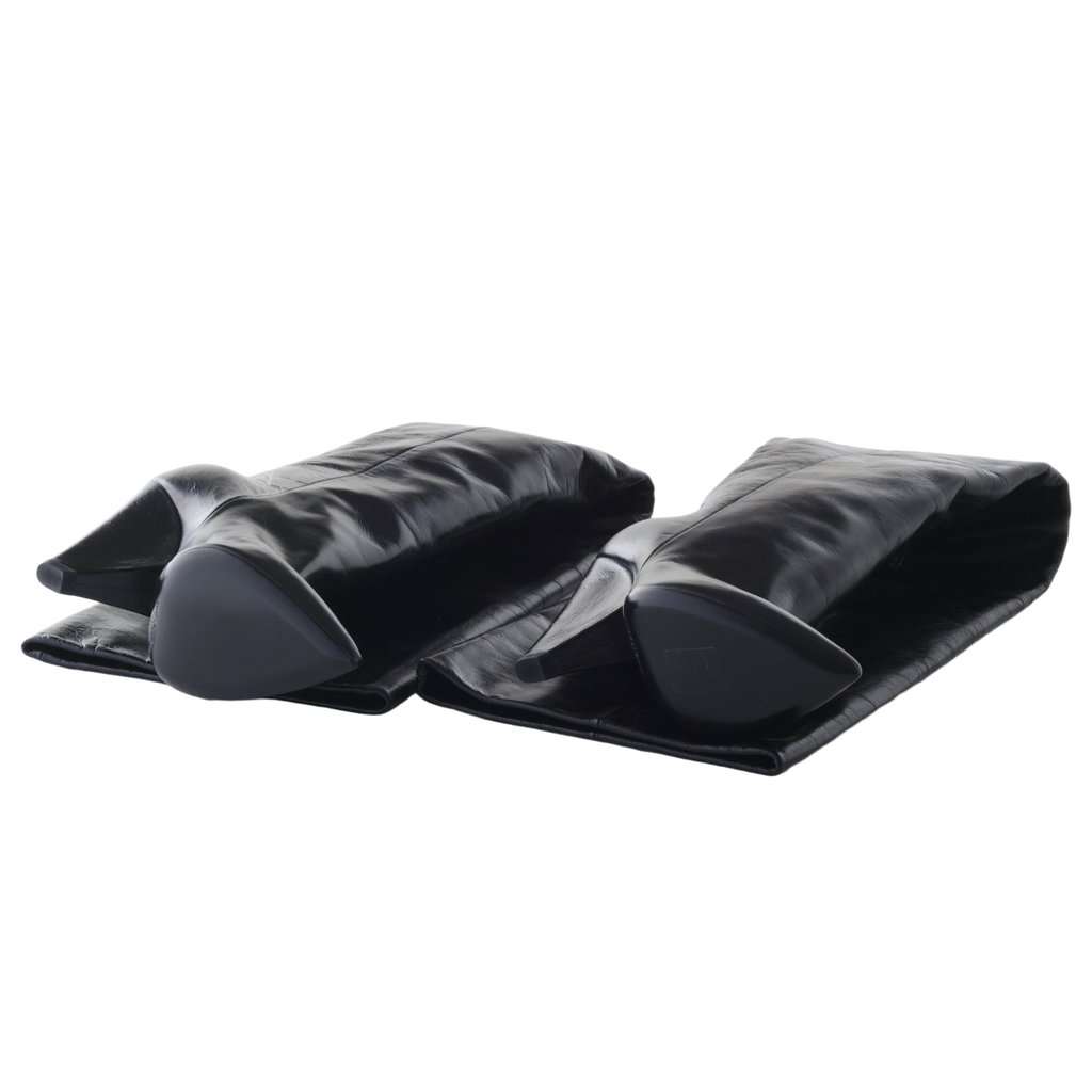 Saint Laurent Paris Saint Laurent Niki knee-high leather boots - '20s Black Leather Good - Box View