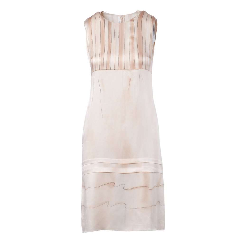 Prada Midi Silk Dress - '00s Pink Silk Good - Front View