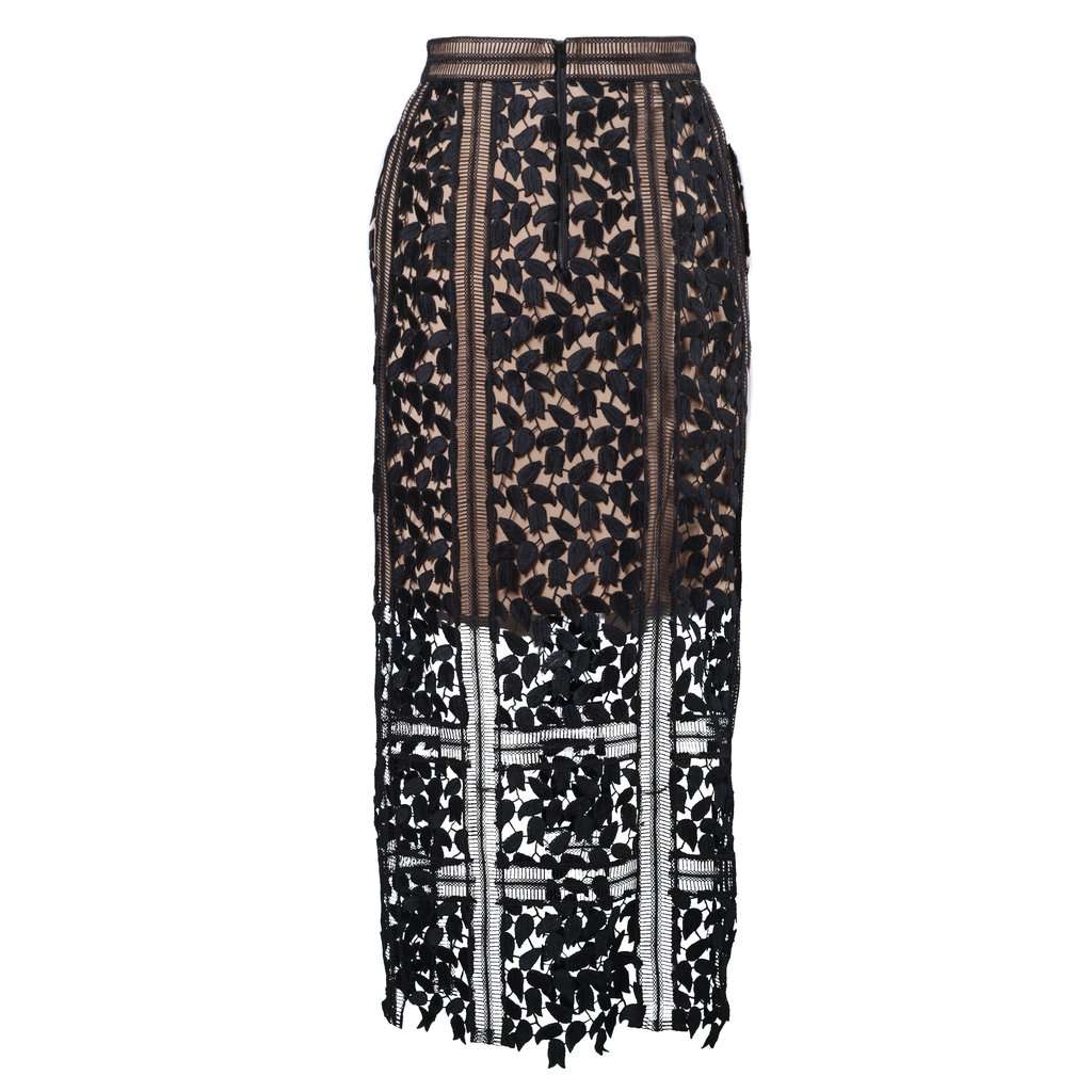 Self Portrait Floral Skirt - '20s MultiColor Good - Inside View