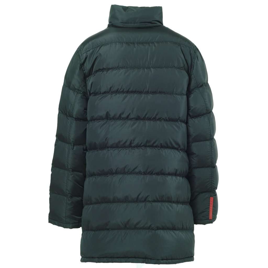 Prada Long Down Coat - '20s Green Good - Inside View