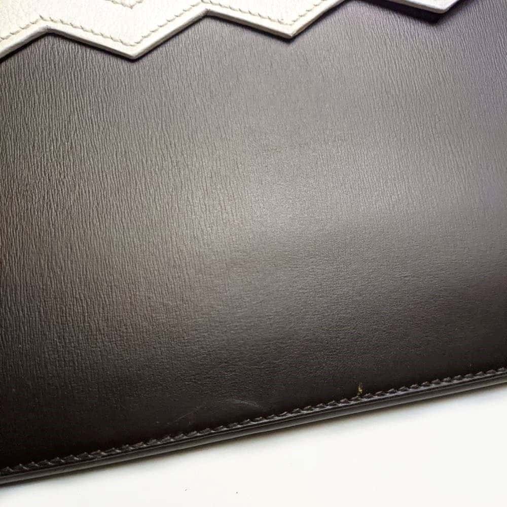 Hermès Dark Brown Leather Pochette - '80s Brown Leather Good - Box View