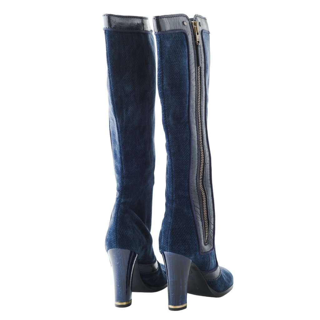 Stella McCartney Denim Boots - '10s MultiColor Denim Good - Inside View